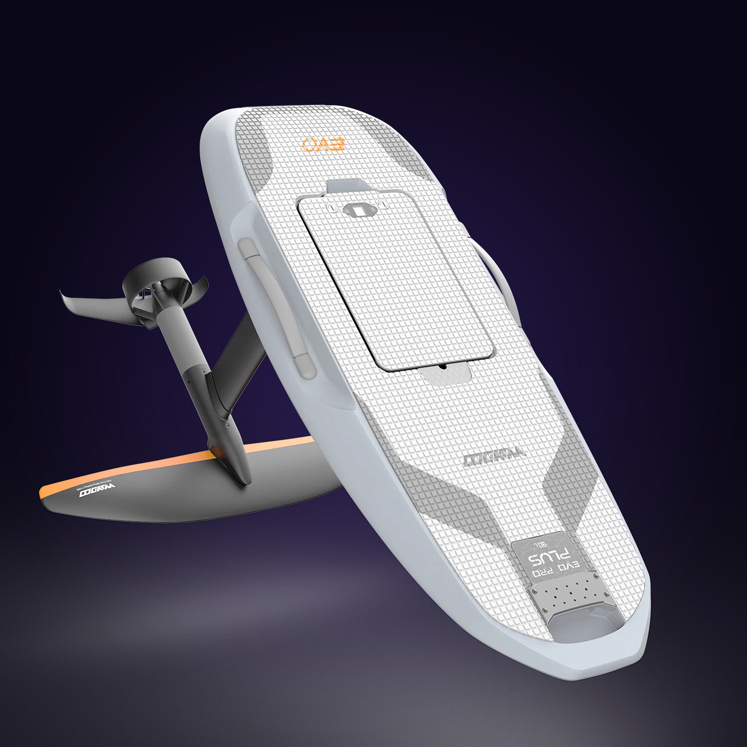 Waydoo Flyer Evo Pro Plus efoil board and mast product render